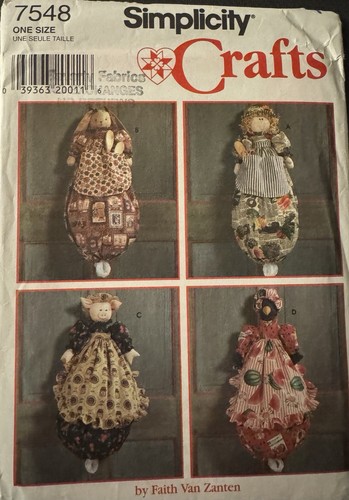 🌻Porta sacchetti plastica Simplicity Crafts Faith Van Zanten modello 7548 non tagliato