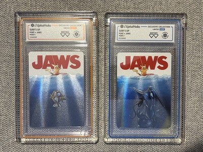Alphaholo Surf s Up Poké x Jaws Magikarp & Gyarados Pokemon Custom Set of Two