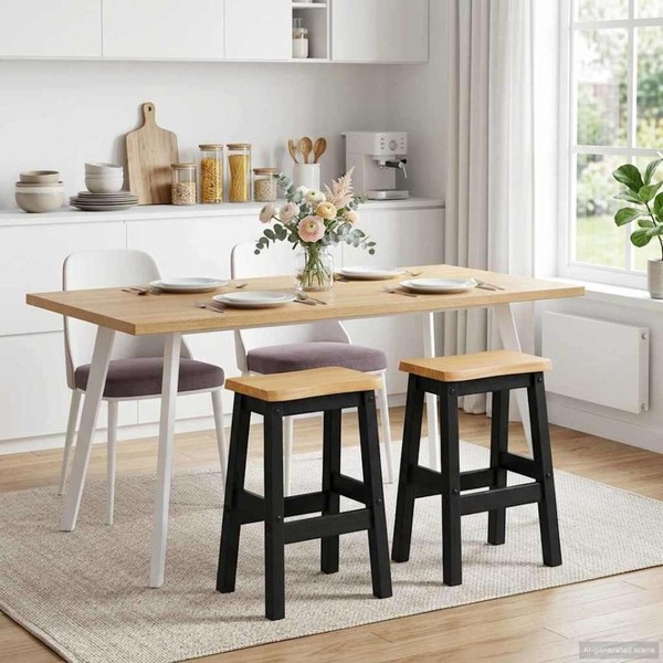 Hoher Barhocker Ekai 2 Stk. Schwarz 40 X 29 X 63 Cm-image