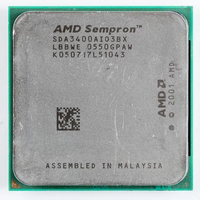 Procesador AMD Sempron 3400+ SDA3400AIO3BX Socket 754 2GHz Palermo 256KB 90nm 59W Foto 1 de 3