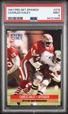 1991 Pro Set Spanish #219 Charles Haley PSA 9 POP 2