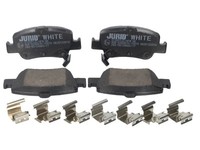 Bremsbelagsatz Jurid White 572601JC, Hinten, Keramik, Warnkontakt