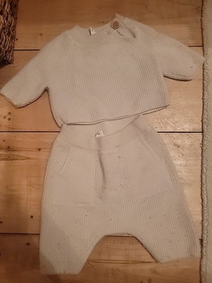 Banana Republic Baby CASHMERE  Set Sweater Bottoms 0-3 M Natural