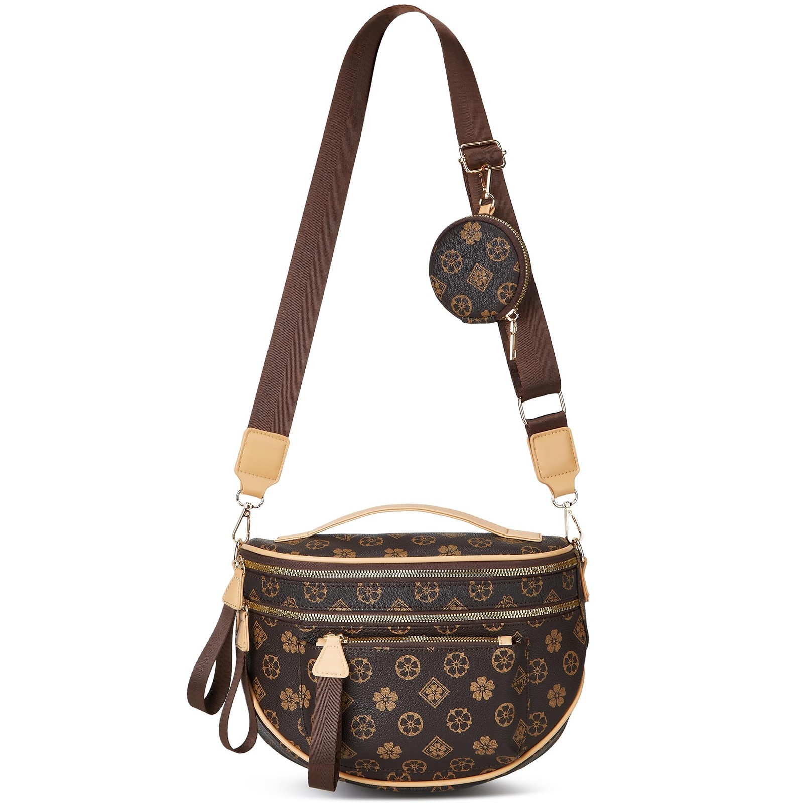Crossbody Bag Bum Bag for Women Spacious Purse Fanny Packs Belt Bag Vegan Lea...-image