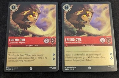 Disney Lorcana - x2 Friend Owl Cantankerous Neighbor COLD FOIL - Reign of Jafar