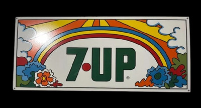 PORCELIAN 7UP ENAMEL SIGN SIZE 42X20 INCHES DOUBLE SIDED