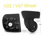 2 pcs Luggage Wheel Replacement Fits Samsonite luggage V22 Universal L R wheel