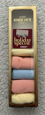 Vintage Knee Hi's 5 pair Multicolor Original Package Fits Size 9-11 Made in USA