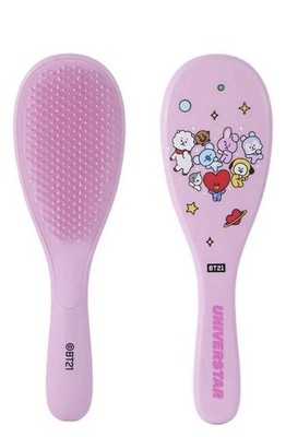 BT21 Detangling Hair Brush Pink ~ Koya RJ Shooky Mang Chimmy Tata Cooky NWT BTS