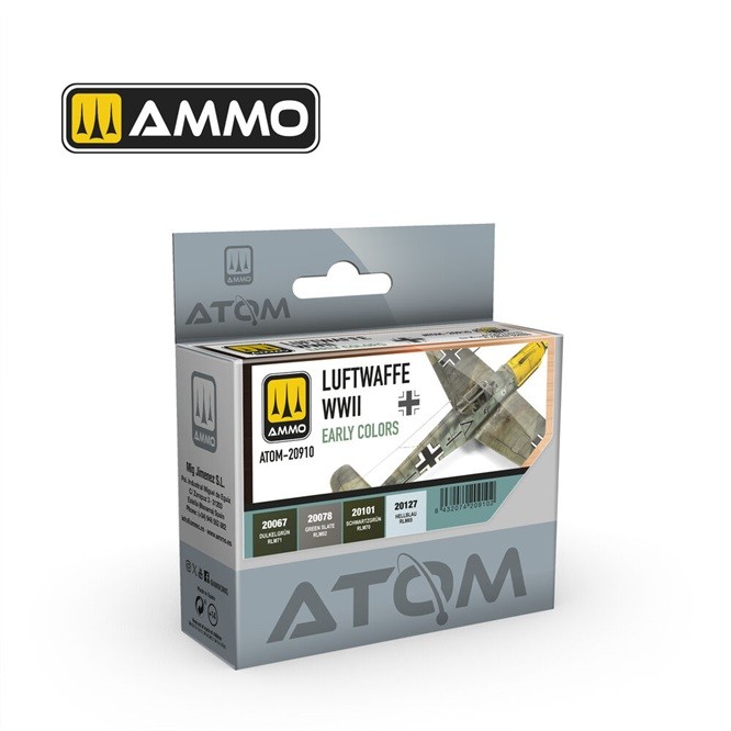 Ammo Mig ATOM-20910 - ATOM Luftwaffe WWII Early Colors - New