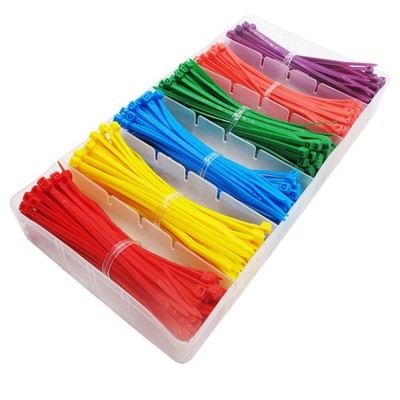 Superun Small Colored Zip Ties 4 Inch Kit - 480 Packs 480-Box, Multicolour 