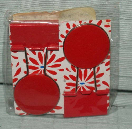 Decorative Binder Clips Red Yellow Black Blue 8 Pieces New Fast Shipping - Picture 4 of 8
