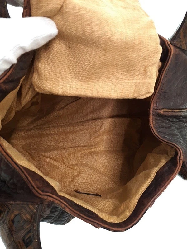 Bolso Espía FENDI Lona Zucca Marrón Bolso de Mano Asa Tejida De Colección Usado Foto 3 de 4