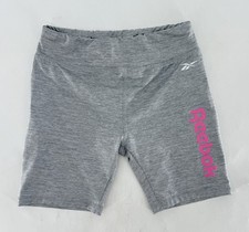 Reebok Girl's Pull On Heather Gray Stretch Shorts Size M 10/12