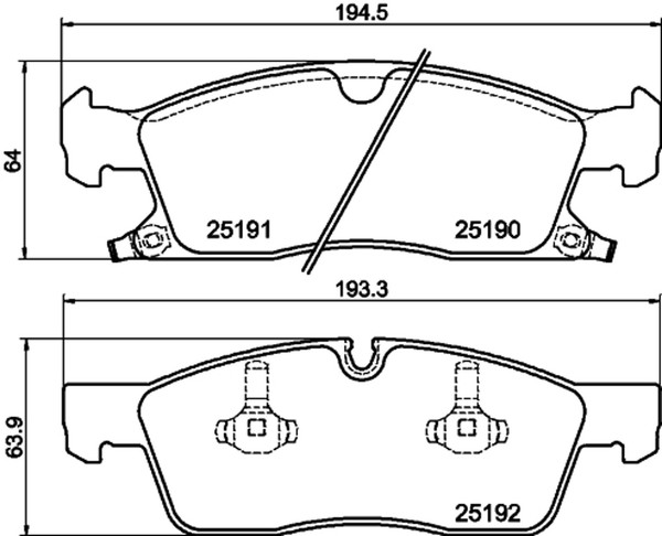 Bremsbelagsatz Scheibenbremse Hella Pagid 8DB 355 019-621 FüR WK WK2 Jeep 4 CRD-image