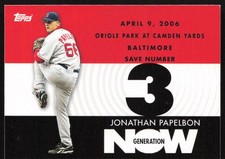 2007 Topps Generation Now Jonathan Papelbon #GN493 Boston Red Sox