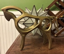 Modern Art Abstract Metal Horse Sculpture Statue Moe’s Designer? India 