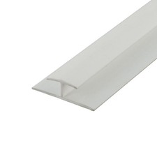 Outwater Plastic H Channel Fits Material 5/16 Inch Thick White Styrene Divider