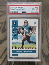 2021 Panini Chronicles Trevor Lawrence #47 Rookie Football Card PSA 10. rookie card picture