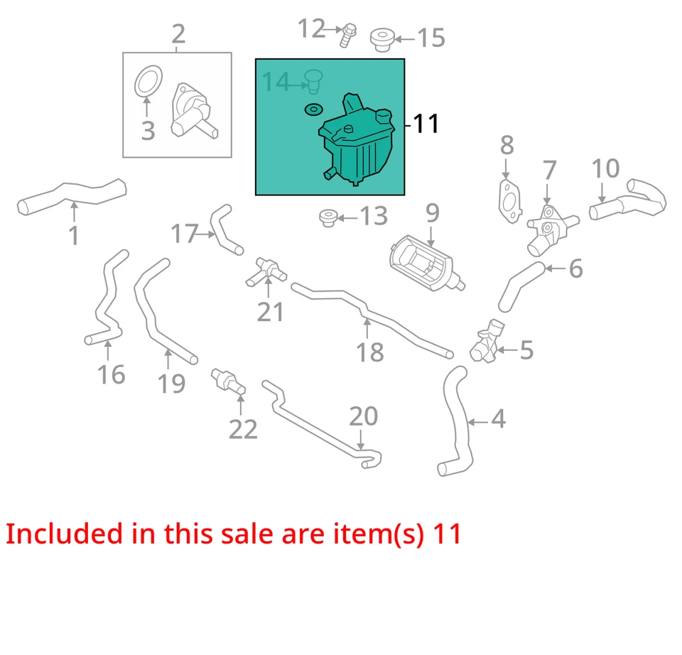 Garrafa de transbordamento de líquido de arrefecimento Toyota Prius 2017 fabricante de equipamento original 51K milhas - LKQ414737519 - Imagem 4 de 4