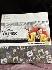 New Cricut Deluxe Paper 12X12 Disney Villains Plus 6 Holographic Sticker Sheets