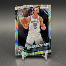 2024-25 Panini Prizm Black 249 Branden Carlson OKC Thunder RC Skewed /249
