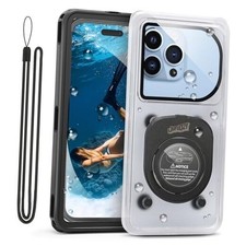 Waterproof Phone Case,IPX8 Waterproof Phone Pouch for Beach Snorkeling Black