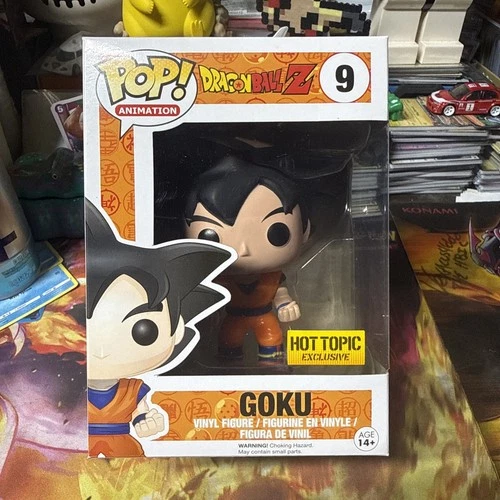 Funko Pop!Animation Dragonball Z Goku (Black Hair) #9 Hot Topic Exclusive W/prot