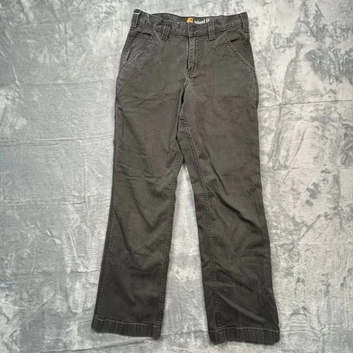 Carhartt Relaxed Fit Pants Mens 28x30 Faded Black 102291 Canvas Work Trousers