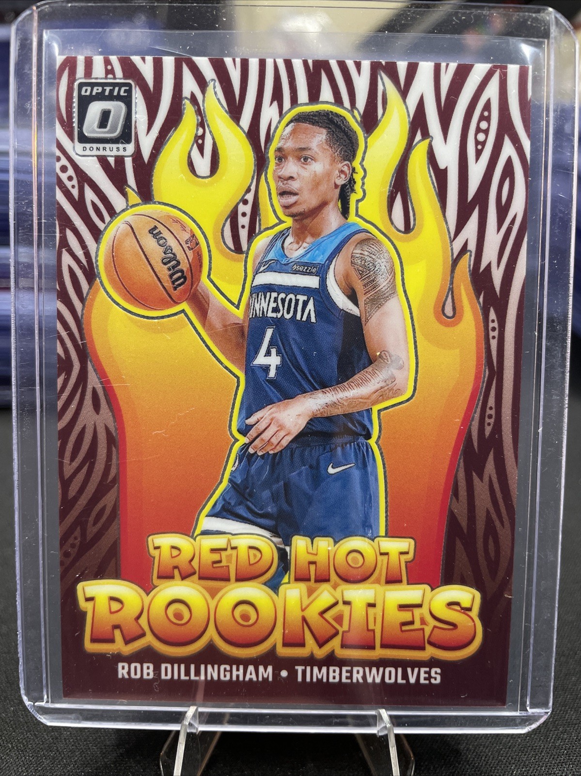 2024-25 Panini Donruss Optic Red Hot Rookies Rob Dillingham #7 RC Base