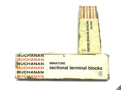Buchanan 125 Miniature Sectional Terminal Blocks   Lot of 50   NOS