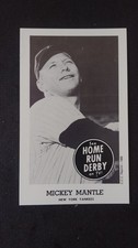 1988 Oversized  B/W glossy REPRINT HRD card Mickey Mantle  ( G to VG )