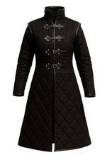Medieval Long Length Gambeson Coat Thick Padded Aketon Quilted Jacket Outfit