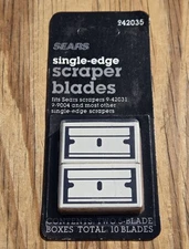 NOS Vintage 10pc. SEARS Craftsman Single-Edge Razor Scraper Blades 42035 USA