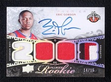 2008 UD Premier Rookie Materials Silver 14/15 Eric Gordon #107 Patch Auto 18py