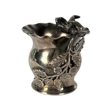 Rare Antique Victorian BARBOUR Silver Co. Sterling PLATED Toothpick Holder Bird