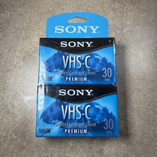 Sony VHS-C 30 min Camcorder Video Cassette Tapes 2-Pack NEW Sealed