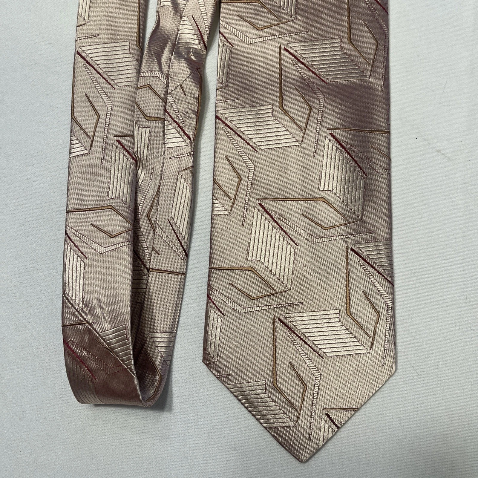 Bolgheri Mens Neck Tie Silk Geometric Italy 100% Silk - product detail image 11