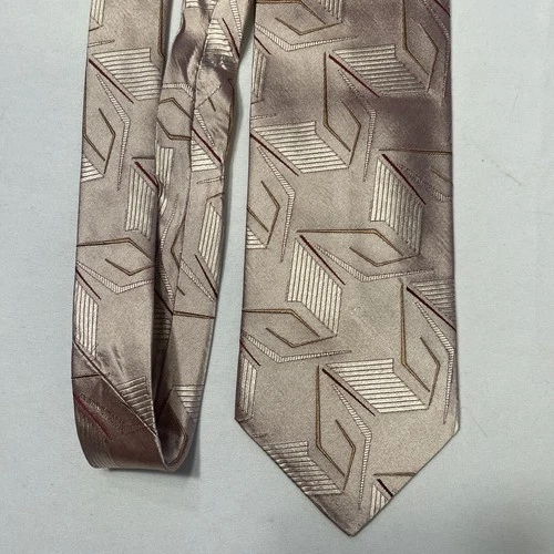 Bolgheri Mens Neck Tie Silk Geometric Italy 100% Silk image 11