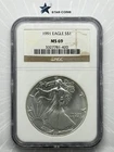 1991 Silver Eagle NGC MS69 Brown Label