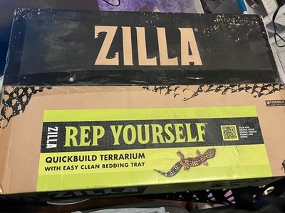 Zilla QuickBuild Terrarium with easy clean bedding tray 20 x 12 x 10 New