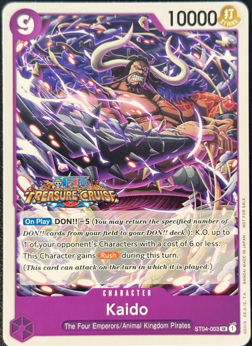 Kaido ST04-003 SR Treasure Cruise Promo One Piece Card Games