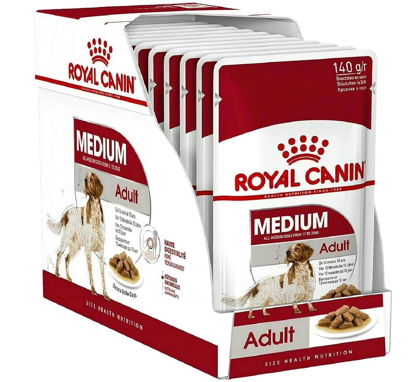 Royal Canin Size Royal Canin Medium Adult In Gravy - 10 X 140G - Image 3