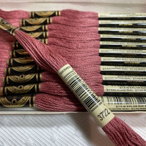 DMC Mouline Special 25 Embroidery #3722 - 8M Floss 8.7 yd 1 box: 12 skeins NEW - Picture 2 of 15
