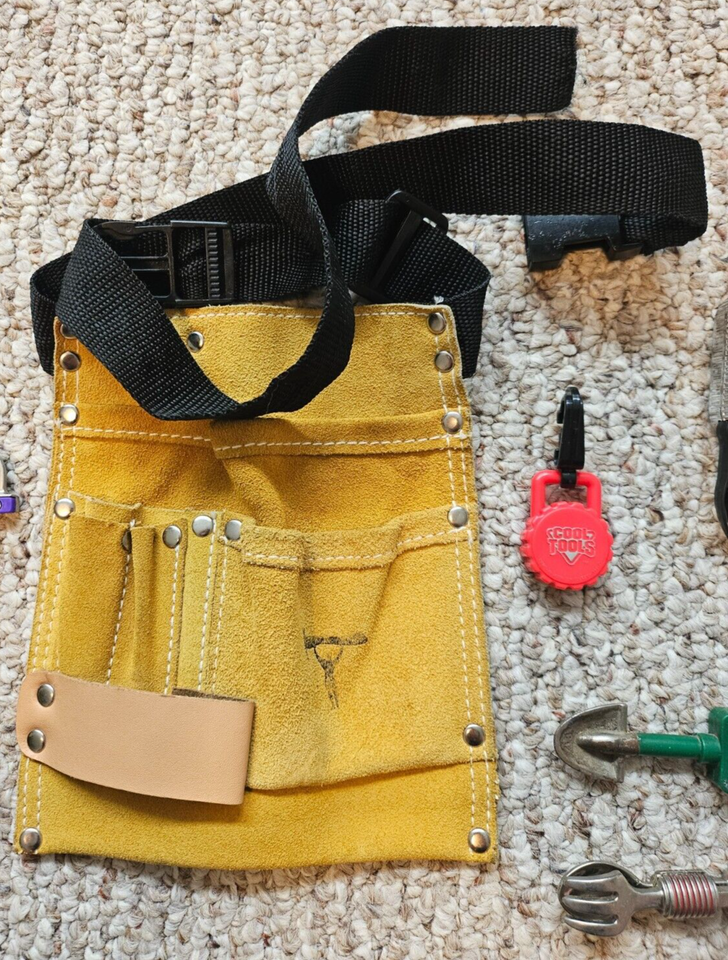 COOL TOOLS Playskool Vintage 1990s Lot of 11 with Tool Belt