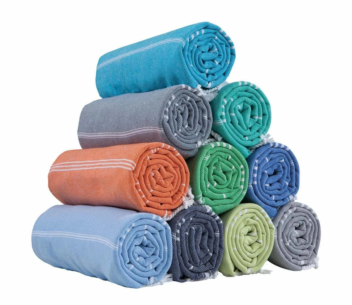 HAVLULAND (Set of 6) 100% Turkish Cotton Beach Towels , Sandfree