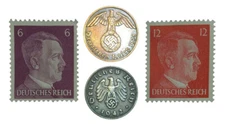 WWII Germany Coins and Stamps Collectible Set - Authentic Historical Artifacts