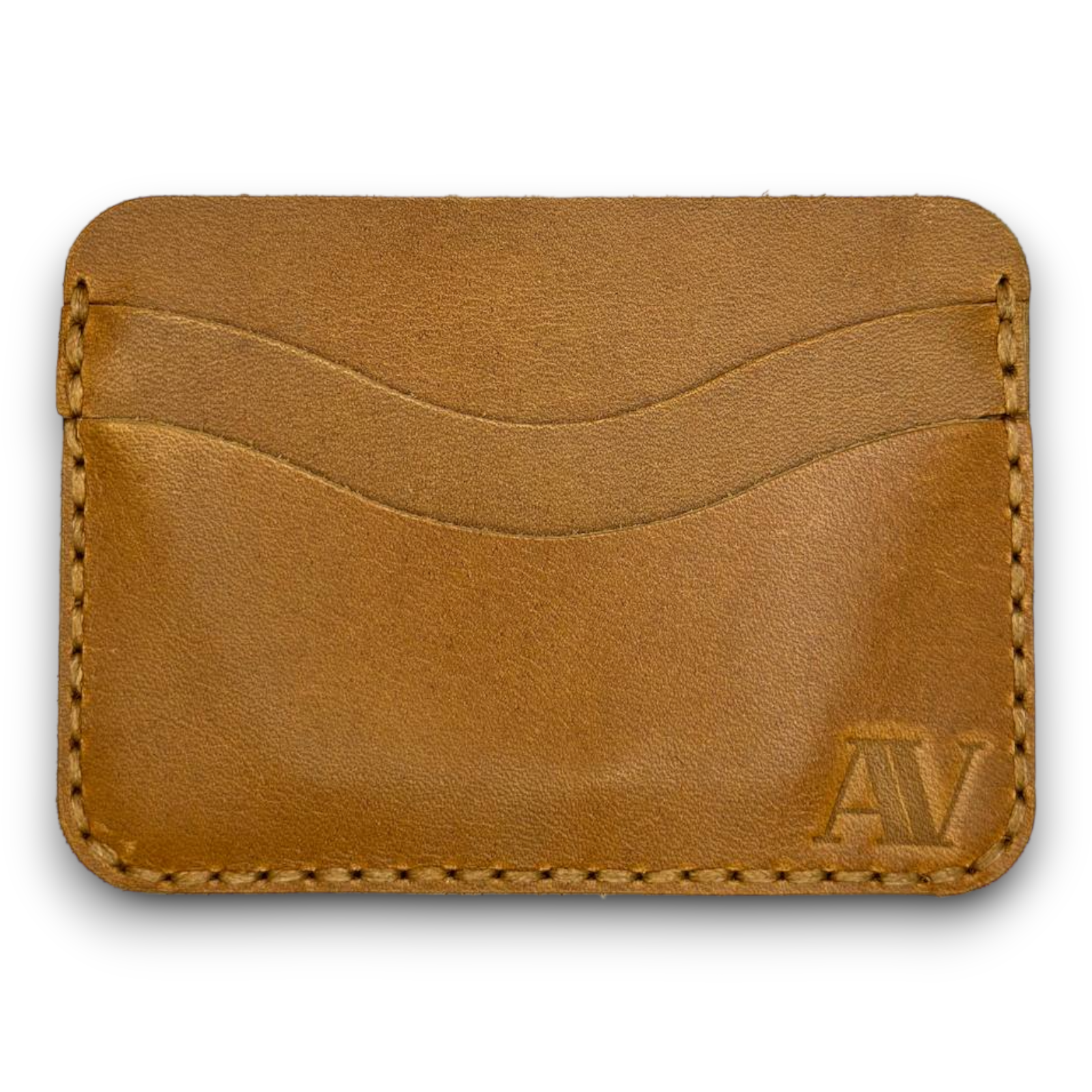 Slim Genuine Leather Handmade Card Holder Wallet for Men and Women-image