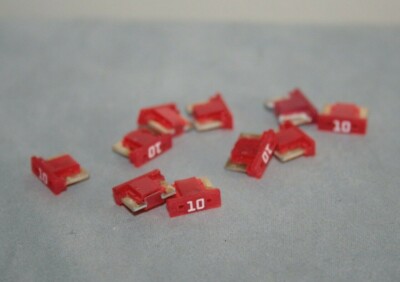 Lot 10 low profile blade 10Amp fuses Honda Hyundai Kia Mazda Nissan Toyota 06-23