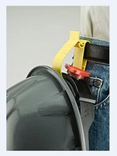 HARD HAT BELT CLIP HOLDER; keeps safe EASY CLIP for work THINK SAFETY